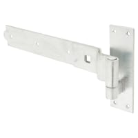 Heavy Duty Cranked Hook & Band Gate Hinge - 350 x 50mm - Galvanised - Pair