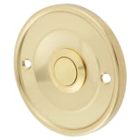 Carlisle Brass Polished Brass Round Bell Push - 64mm Diameter