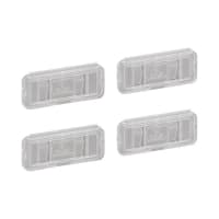 elfa Top Track System - Label Holders for Baskets & Shelves - Translucent - Pack of 4