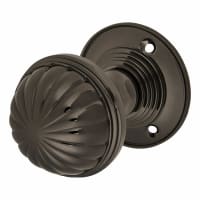 Touchpoint Ringed Mortice Door Knob - Black Nickel, IronmongeryDirect