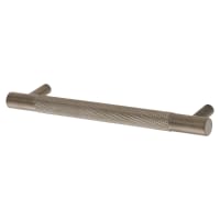 Alexander & Wilks Brunel 13mm Knurled T-Bar Cabinet Pull Handle - 128mm Centres - PVD Dark Bronze
