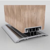 Norsound 850 Door Bottom Seal - 1500mm Length - Satin Anodised Aluminium
