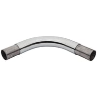 38mm Solid Brass 90° Curved Radius Elbow - Polished Chrome