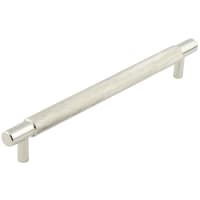 Hoxton by Frelan Taplow 18mm Knurled T-Bar Cabinet Pull Handle - 224mm c/c - Polished Nickel