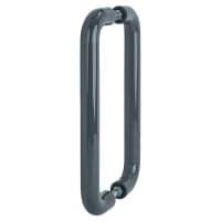 Hoppe AR602/425 Anthracite Grey Nylon D-Bar Door Pull Handles - Back to Back - 425mm c/c