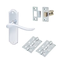 Hampstead Polished Chrome Scroll Latch Door Handles Pack - Turin Range