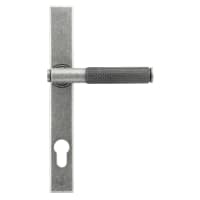 From The Anvil Pewter uPVC Slimline Knurled Multipoint Door Handles - 92mm c/c - Brompton Range