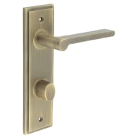 Burlington by Frelan Antique Brass Fire Rated DIN Bathroom Door Handles - Fitzrovia - Inner 2 - 200 x 55mm