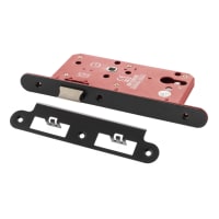 Atlantic DIN Latch - 88mm Case - 60mm Backset - Radius - Matt Black