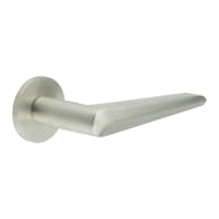 CRES by Frelan Satin Stainless Steel Sprung Fire Rated Door Handles on Round Rose - CR-107 Range