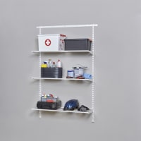 elfa Wardrobe & Storage Starter Kit - 1 Bay, 3 Ventilated Wire Shelf - 936 x 1532 x 320mm - White