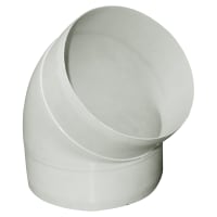 Manrose Plastic 45° Elbow Pipe Connector - 5 Inch/120mm - White