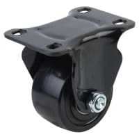 Coldene Low Level and High Load Castor - Fixed - 250kg Max Weight - 75mm Diameter - Black