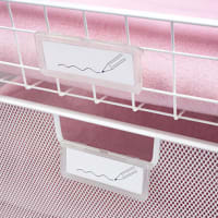 elfa Drawer Basket Tower - Label Holders for Mesh & Wire Drawers - Translucent
