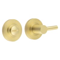 Burlington by Frelan Easy Turn & Release with Plain Rose - 50mm Diameter - Satin Brass