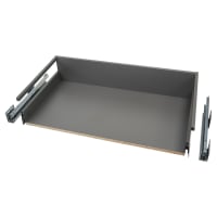 Blum MERIVOBOX BLUMOTION E Height Soft Close Drawer & Gallery Rail - (H) 192 x (D) 450 x (W) 900mm - Orion Grey