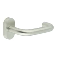 CRES by Frelan Satin Stainless Steel uPVC Multipoint Door Handles on Oval Rose - CR-106 Range