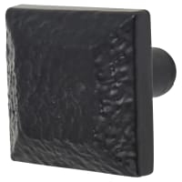 Olde Forge Vintage Square Cabinet Knob - 30 x 30mm - Antique Black Iron