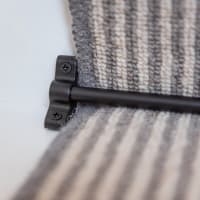 Altro Stair Rod with Plain Finials - 900mm Length - Matt Black