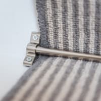 Altro Stair Rod with Plain Finials - 900mm Length - Polished Nickel