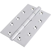 Performance Ball Bearing Butt Door Hinge - 127 x 89 x 4mm - Polished Chrome - Pair