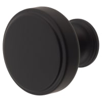 Crofts & Assinder Calgary Round Cabinet Knob - 40mm Diameter - Matt Black