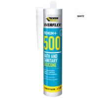 Everbuild Everflex 500 Anti-Fungal Bath & Sanitary Silicone Sealant - 295ml - White