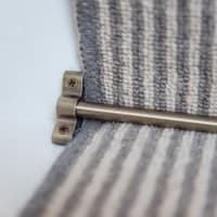 Altro Stair Rod with Plain Finials - 900mm Length - Antique Brass