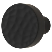 Hampstead Kendal Hammered Round Cabinet Knob - 28mm Diameter - Matt Black