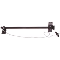 Cord Operated Door Holder - Garage Door - 375mm Length - Black Japanned