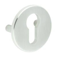 CRES by Frelan Bolt Fix Security Escutcheon - 52mm Diameter - Euro - Satin Stainless Steel