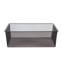 elfa Garage+ Storage Top Track System - Click In Basket for Gliding Frame - 580 x 527 x 182mm - Grey
