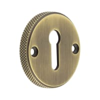 Burlington by Frelan Westbourne Knurled Escutcheon - 40mm Diameter - Keyhole - Antique Brass