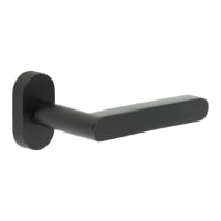 CRES by Frelan Black uPVC Multipoint Door Handles on Oval Rose - CR-101 Range