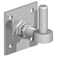 Heavy Duty Field Gate Adjustable Hook on Plate - 19mm - Galvanised