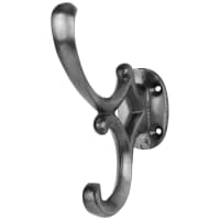 Olde Forge Single Hat & Coat Hook - 125 x 42mm - Polished Iron