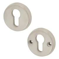 Eclipse Anti-Ligature Escutcheon - 55mm Diameter - Euro - Satin Stainless Steel - Pair