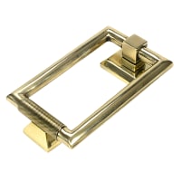 From The Anvil Brompton Rectangular Knurled Door Knocker - Aged Brass - 145 x 90mm