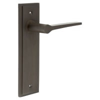 Burlington by Frelan Dark Bronze Fire Rated Latch Door Handles - Knightsbridge - 200 x 55mm