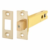 Altro 8mm Bolt Through Tubular Bathroom Deadbolt - 127mm Case - 108mm Backset - Square - PVD Brass