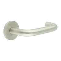 CRES by Frelan Satin Stainless Steel Fixed Dead 19mm Return to Door Handles on Round Rose - CR-106 Range