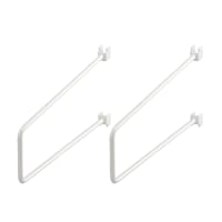 elfa Twin Slot Shelving System - Wall Upright Shelf Book End - 250mm Length - White - Pack of 2