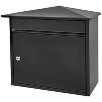 Burg Wachter Mersey Mailbox - 359 x 349 x 206mm - Black