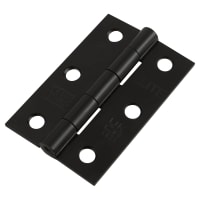 Altro Steel Grade 7 Butt Fire Door Hinge - 75 x 50 x 2mm - Matt Black - Pair
