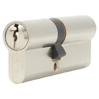 Yale 6 Pin 80mm Euro Double Cylinder - 35 + 45mm - Satin Nickel - Keyed to Differ