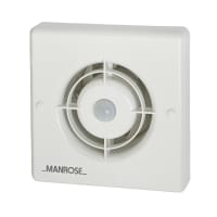 Manrose XF100PIR Axial Extractor Fan with PIR Motion Sensor - 4 Inch/100mm - White