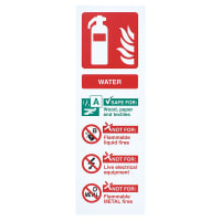 Altro Water Extinguisher Sign - 100 x 300mm - Rigid Plastic