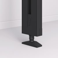 Emuca Zero Floor to Ceiling Fixings - Black - Each