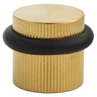Hampstead Lines Floor Door Stop - 22 x 22mm - PVD Satin Brass