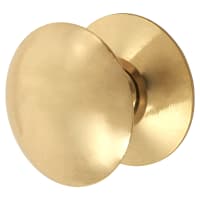 Touchpoint Budget Victorian Round Cabinet Knob - 35mm Diameter - Polished Brass